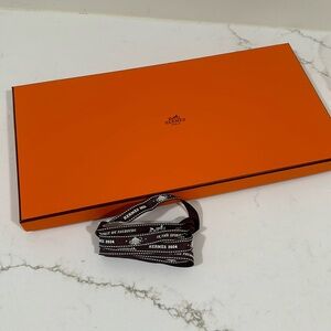 Hermes box and ribbon like new